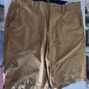 Vans Men's Khaki Flat Front Shorts